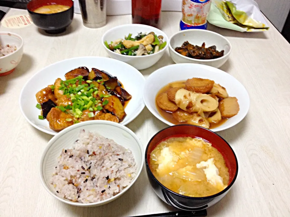 鳥肉の茄子の甘酢炒め|りゅーさん