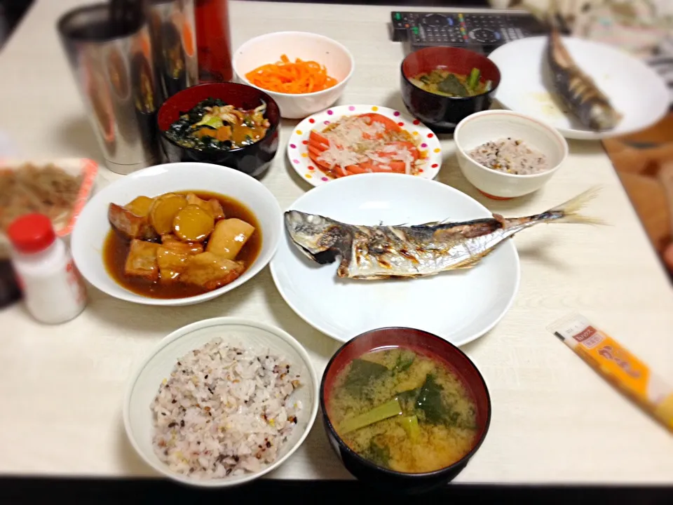 味の塩焼き、練り物の甘煮、魚介のぬた|りゅーさん