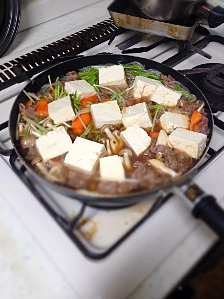 牛すき煮！ごはんに乗せたら牛丼ですね（笑）|きじさん