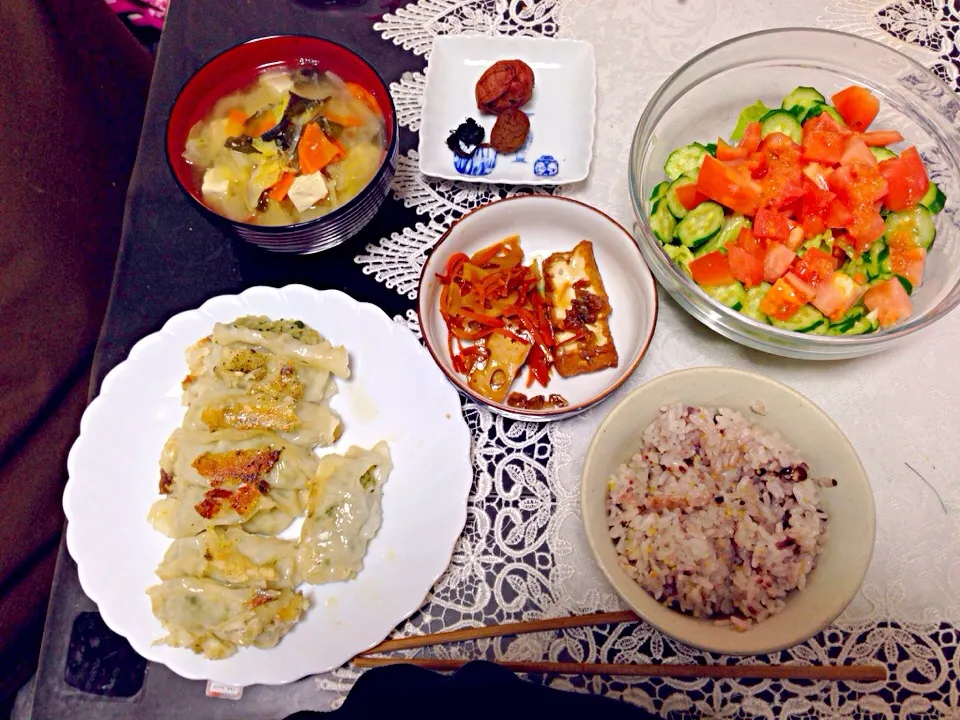 肉のふくしまの餃子の晩ご飯|やすさん