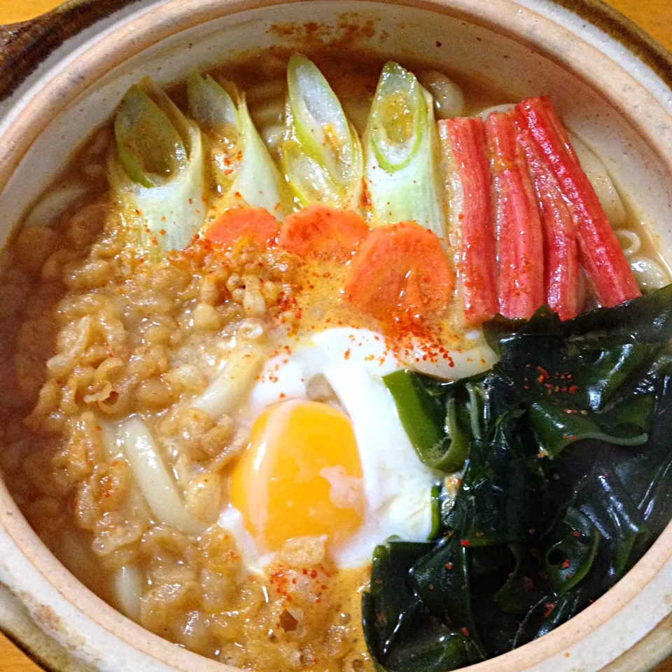 味噌豚骨鍋焼きうどん|カウンター嬢さん