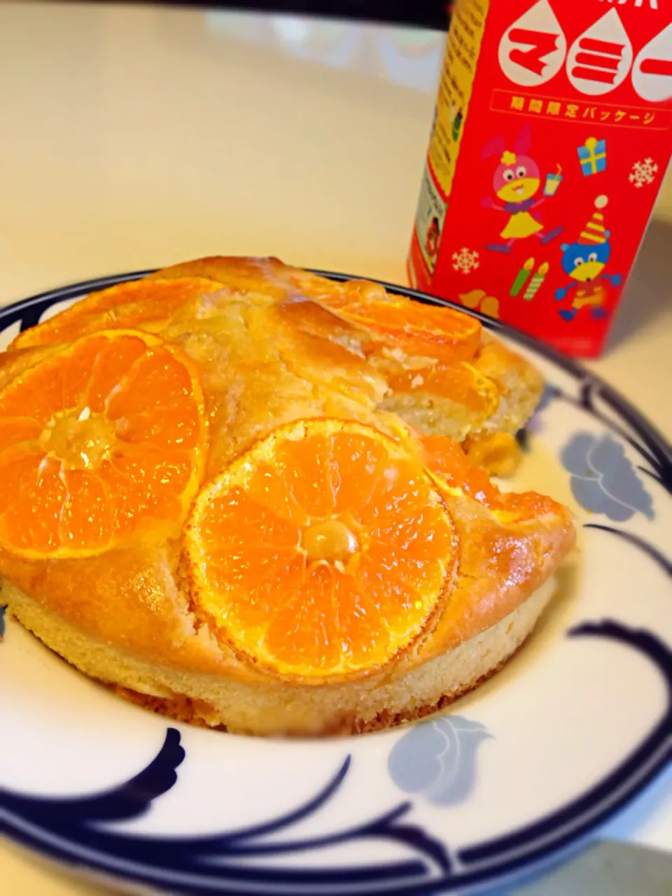 おやつ出来たよー*\(^o^)/* ミカンとマミーのケーキだよ🍊|nonさん