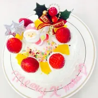 Snapdishの料理写真:クラスの皆で作ったクリスマスケーキ♡|haruさん