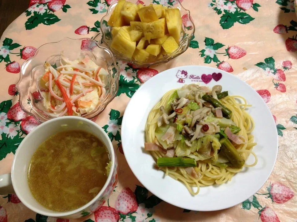 冬野菜の昆布茶パスタ|まゆめろさん