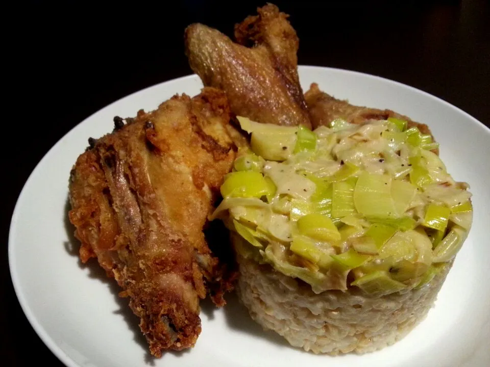 Fried chicken with Japonica rice and leek|Frank&Jolanda - Eteninbeeldさん