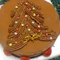 Snapdishの料理写真:クリスマスツリーケーキ|ミニーさん