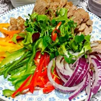 Pork vegi salad with lemon soy sauce|Junga Yooさん