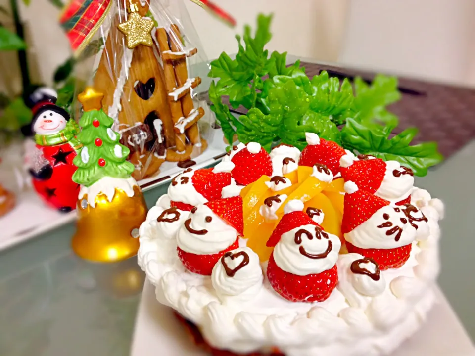 サンタがいっぱいクリスマスケーキ(＾ｰ^)ノ💗|Sasaさん