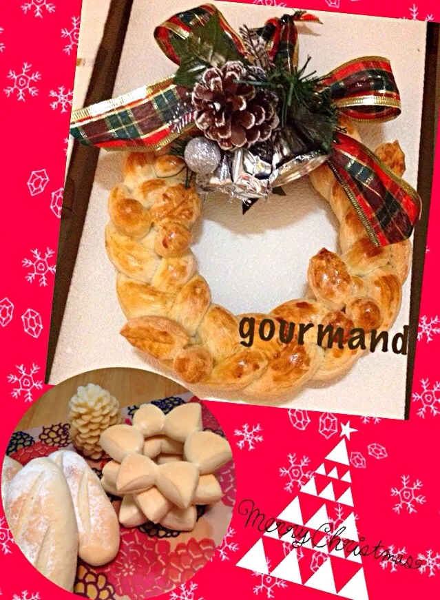 ポテトさんの🎀クリスマス🎄パンリース、くららちゃんのバゲット＆スターパン♪|プーティさん