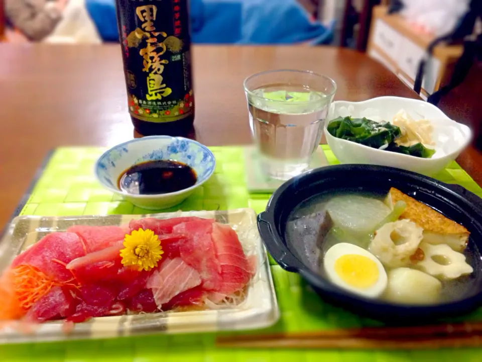 メバチ鮪とおでんで晩酌🍶|マニラ男さん