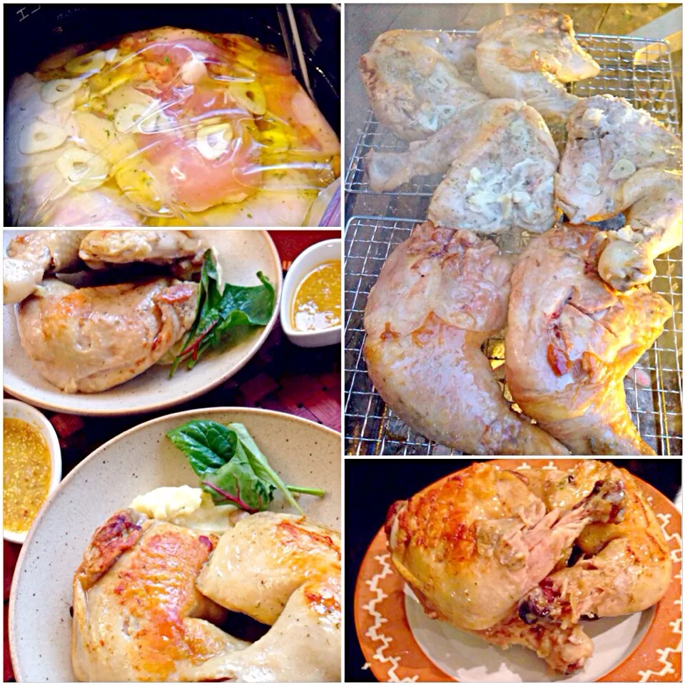 tata3's Confit chicken which made w/rice cooker✨ｼﾛｰちゃんの炊飯器で骨付き鶏肉のｺﾝﾌｨ|🌈Ami🍻さん