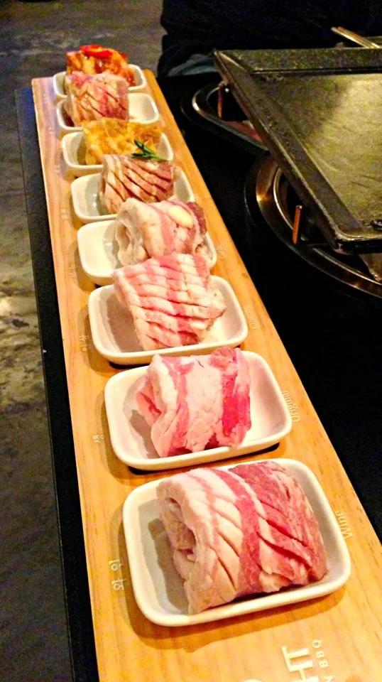 Snapdishの料理写真:Berkshire pork belly strips@Eight Korean BBQ, Clarke Quay Central|coxiella24さん