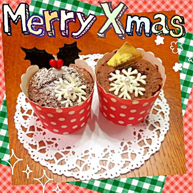 Snapdishの料理写真:Xmasチョコレートマフィン♡|LOVE♡SWEETSさん