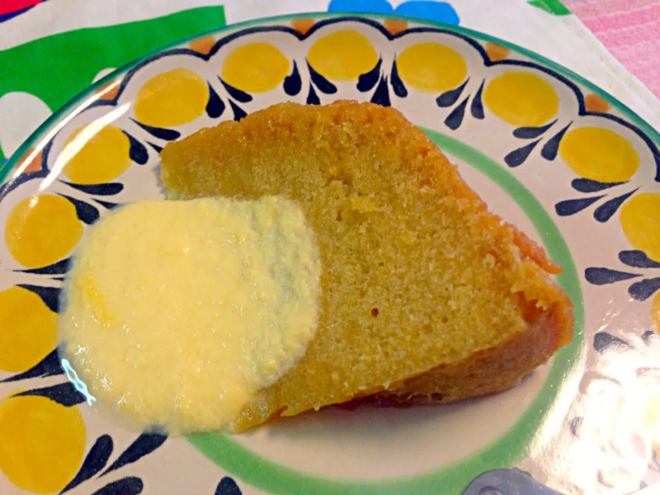 Golden syrup pudding by my hubby :)|mさん