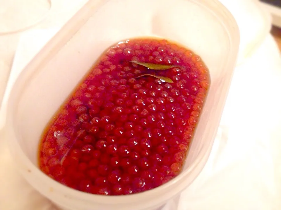 Snapdishの料理写真:IKURA it's like Japanese caviar :)  いくらの醤油漬け|Yuuki.Mさん