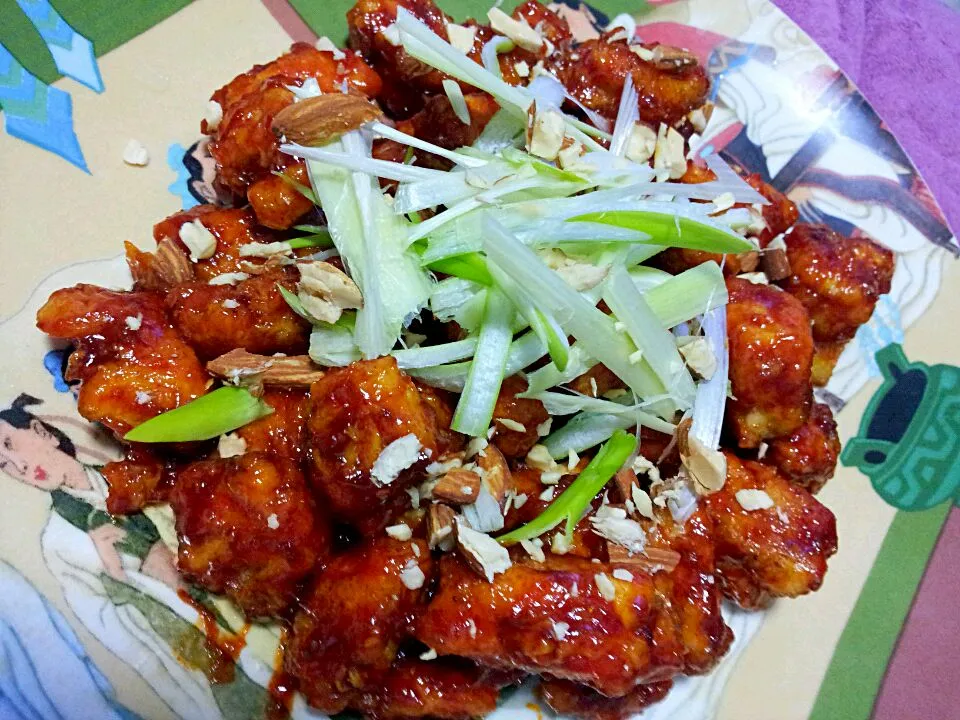 chilies chicken with spring onion|김도희さん