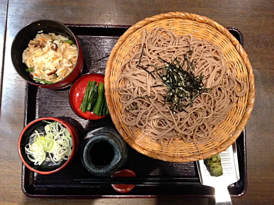 Snapdishの料理写真:そじ坊 ざるそば定食|ばーさんさん