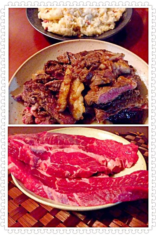 Steak&butter garlic rice🍴ｽﾃｰｷ&ｶﾞｰﾘｯｸﾊﾞﾀｰﾗｲｽ|🌈Ami🍻さん