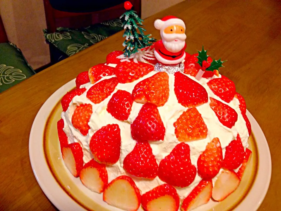 イチゴのズコットでクリスマスケーキ🍰🎄🎅|かずみさん