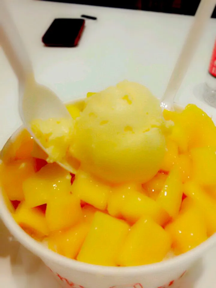 mango sherbet and mango icecream|김도희さん