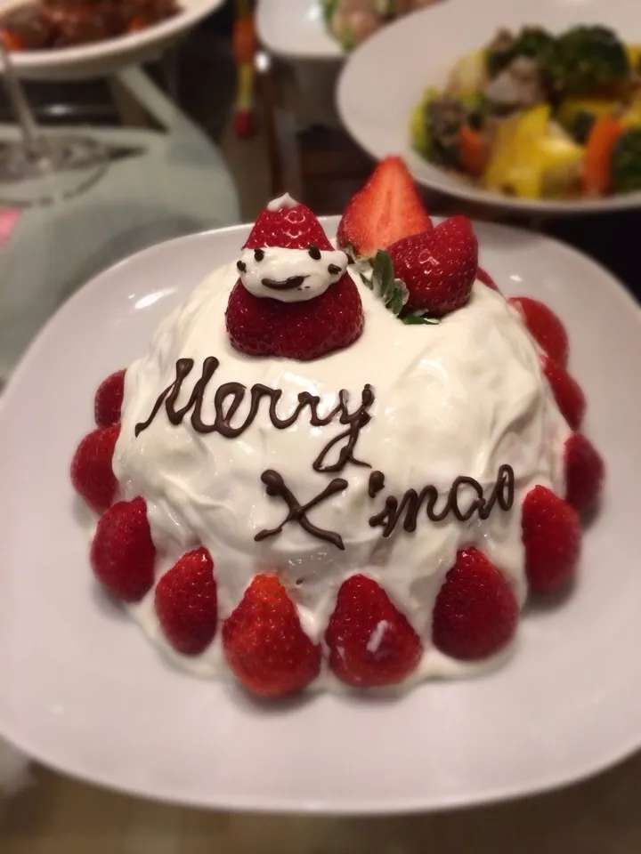 クレープとヨーグルトのクリスマスケーキ|あやかさん