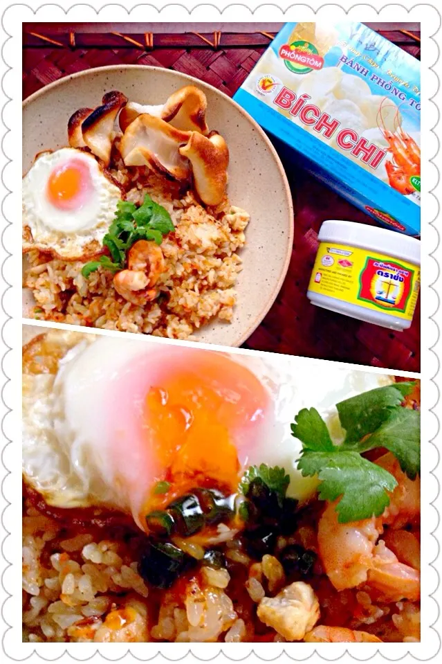 Shrimp paste fried rice🎵ｶﾋﾟでﾀｲ風炒飯|🌈Ami🍻さん