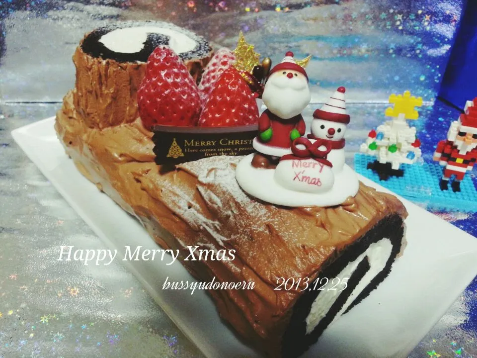 Snapdishの料理写真:happy Xmas♡ブッシュドノエル|j jさん