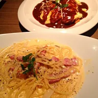 Snapdishの料理写真:ルーディコ パスタ オムライス|taeminさん