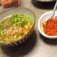 Snapdishの料理写真:Soto daging dan sambal terasi|Sri Budi Lestariさん