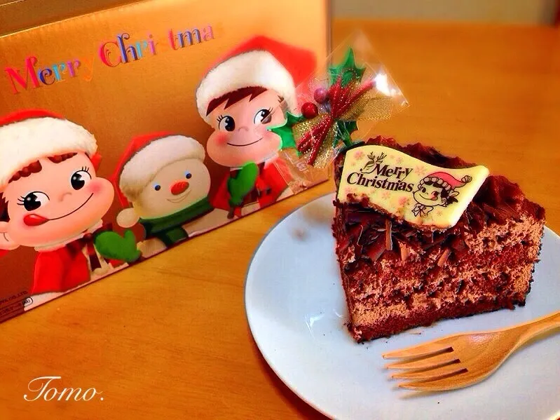 2013Christmas. 毎年恒例＊不二家のチョコ生ケーキ|＊朋＊さん