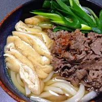 Snapdishの料理写真:肉うどんきざみ入り