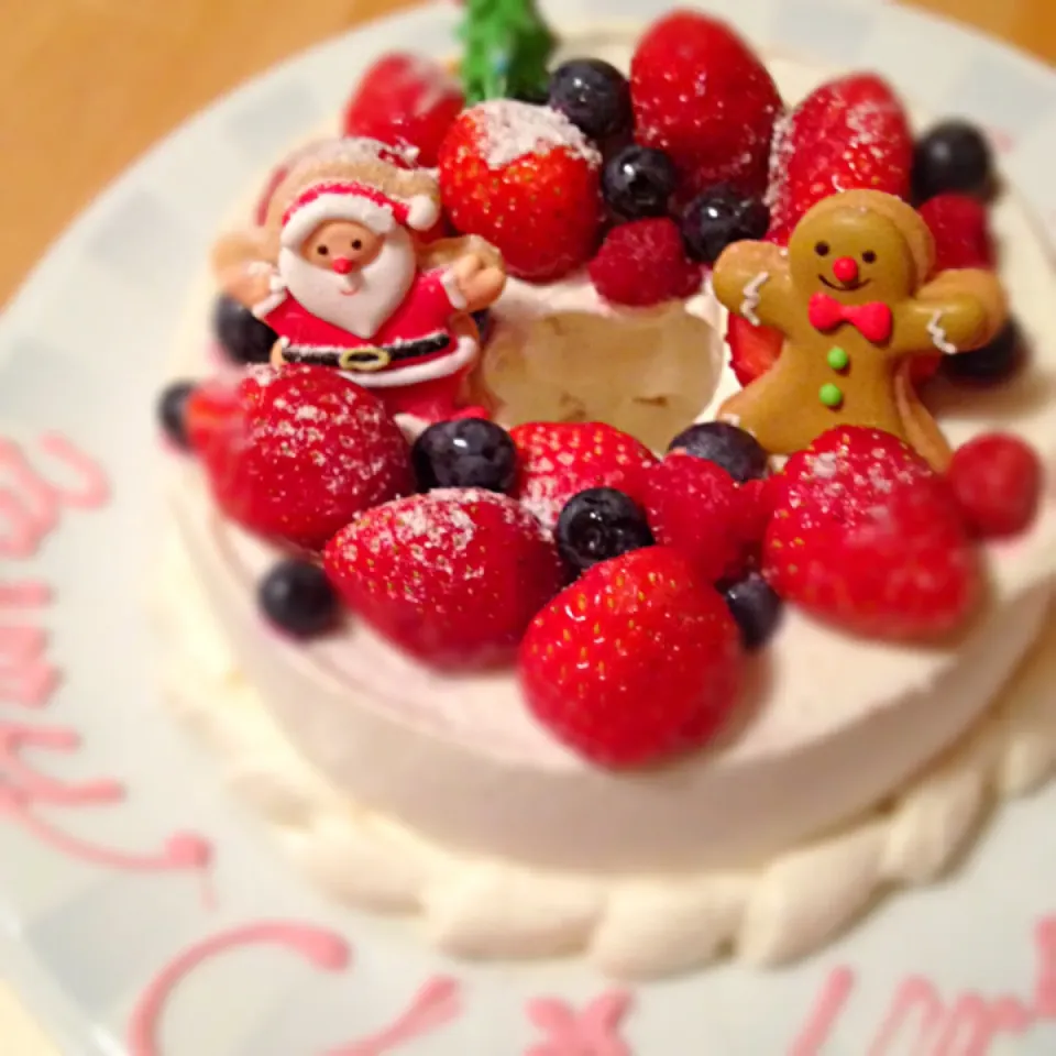 Snapdishの料理写真:シフォンクリスマスケーキ|peanutさん