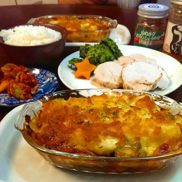 アボカドとマッシュポテトのグラタン
鶏ハム
菜の花のお浸し|aimoさん