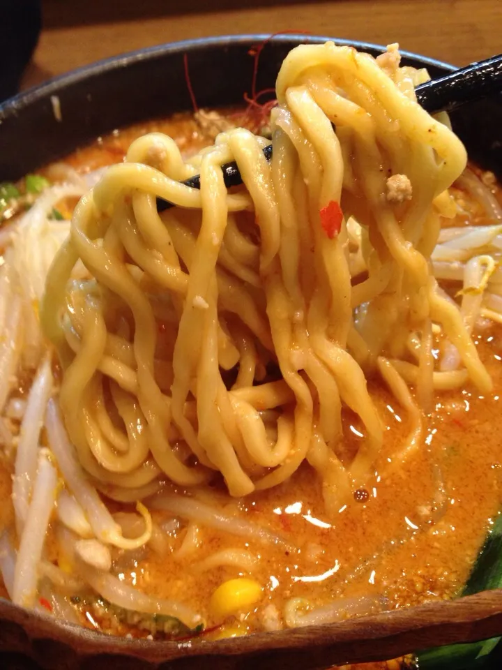 胡麻味噌坦々麺の麺|中華蕎麦 銀時さん