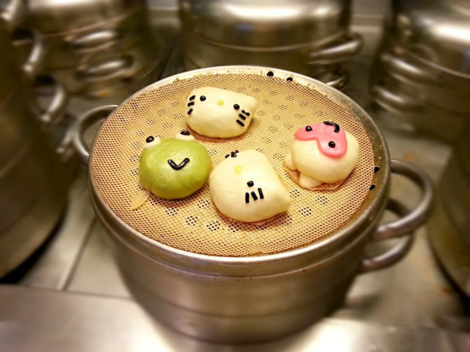 애니멀 찐빵 steamed bun with red bean paste filling|샤라さん