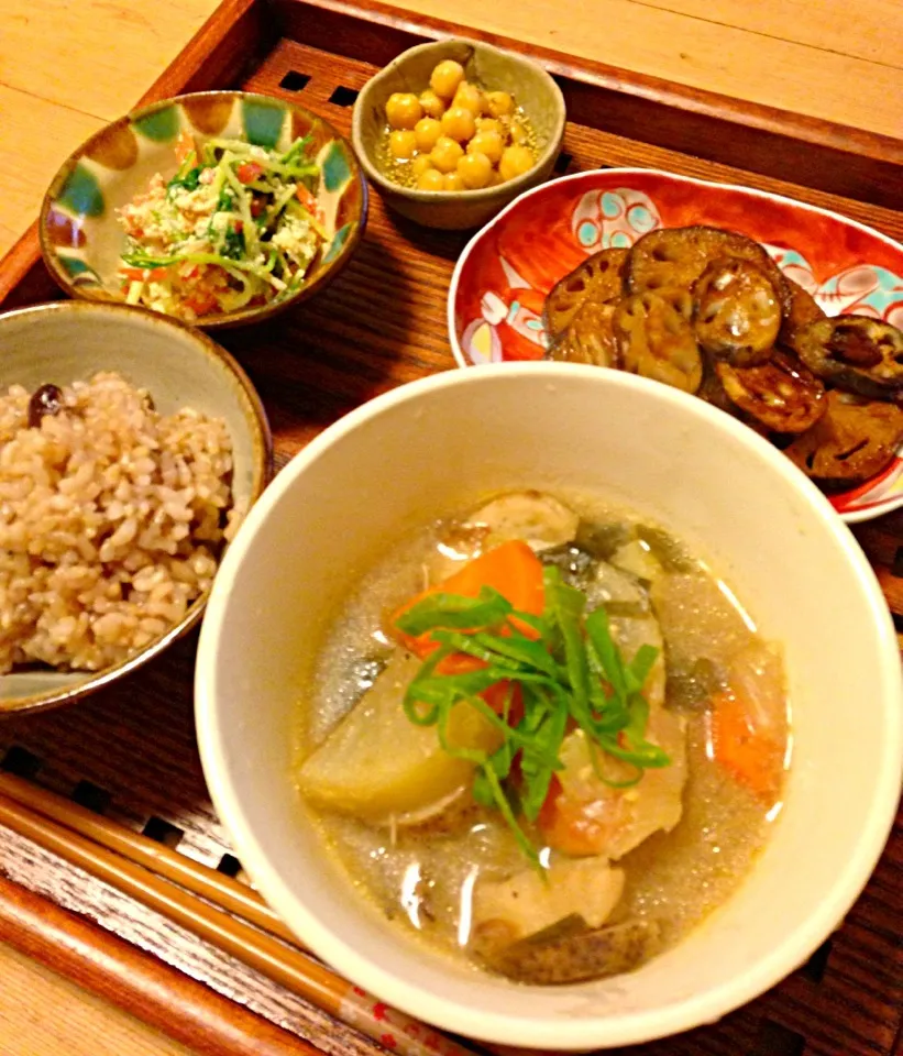 風邪ひきの晩ご飯|まっきーさん