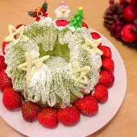 クリスマスリースのケーキ♡|yuuumiさん