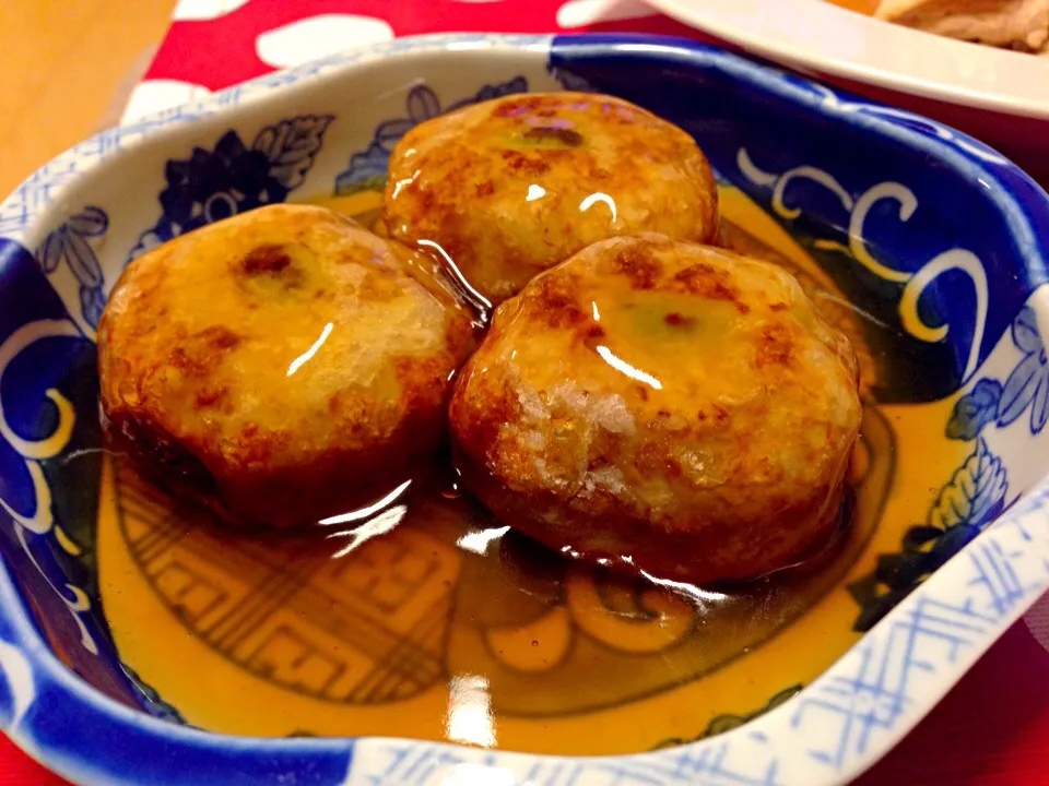 里芋饅頭の揚げ出し|みきさん