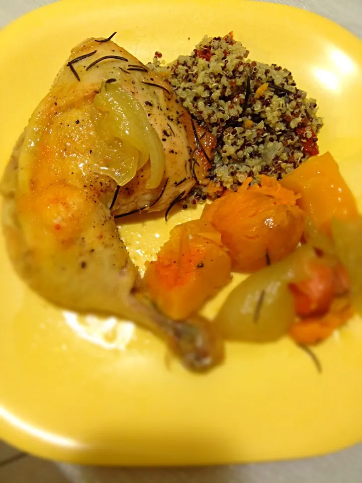 Baked chicken/yams/butternut squash and quinoa|Carlos Baezさん