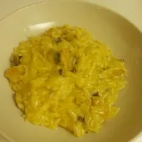 Snapdishの料理写真:mushroom Italian sausage orzo pasta|Jisoo Leeさん