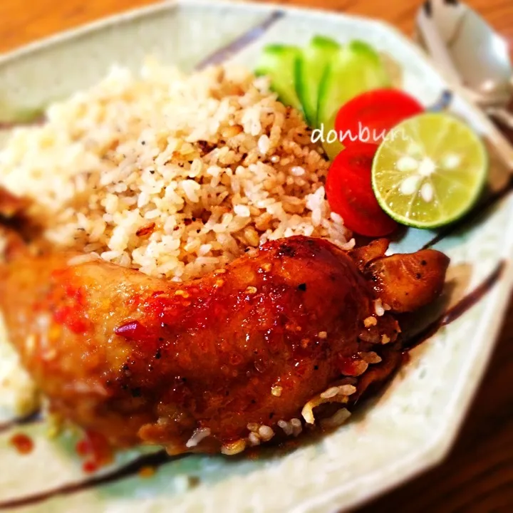 シンガポール風🐓チキンライス〜リメイク料理|donburiさん