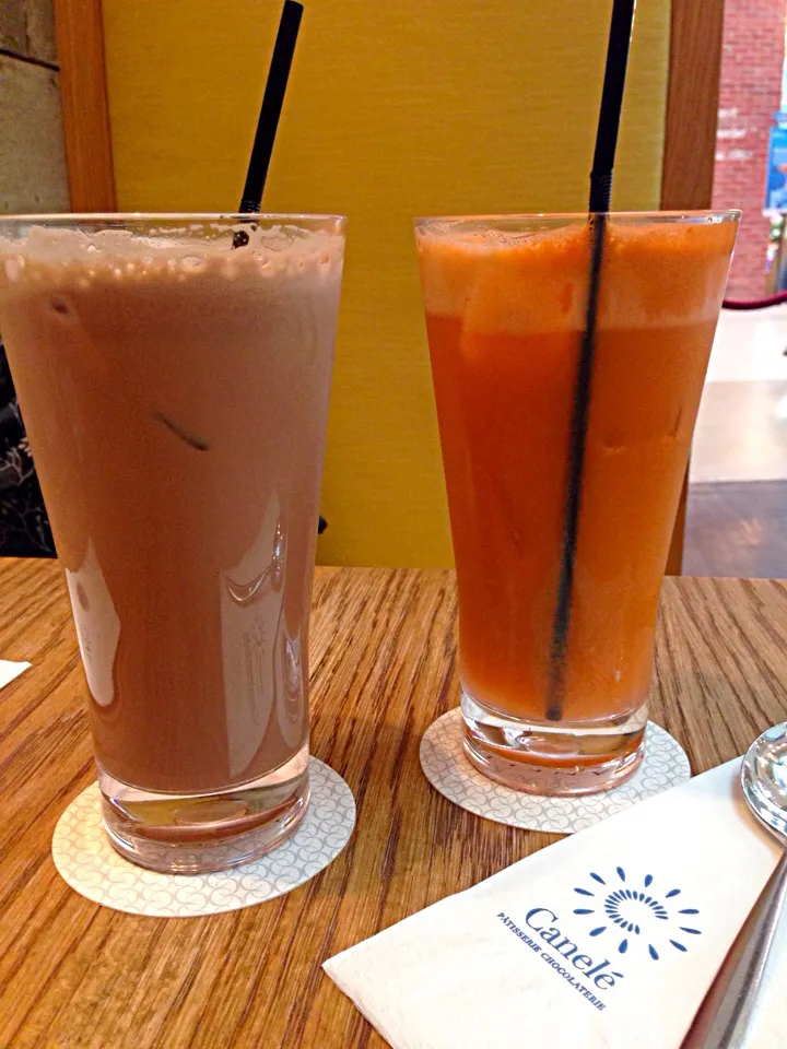 Iced Chocolate & Fresh Carrot Juice|hweeyhさん