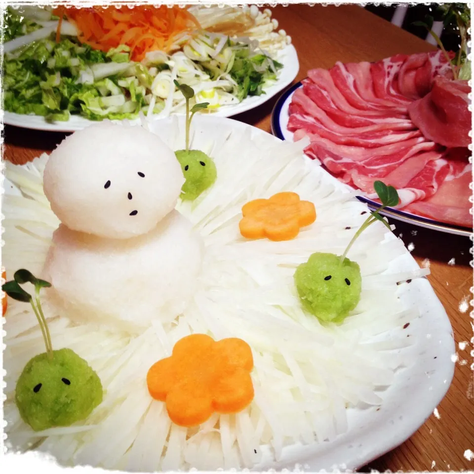 Snapdishの料理写真:そらのんみこさんの料理 ネットで話題の(*≧∀≦)白くま鍋〜🎶🎶|saekoさん