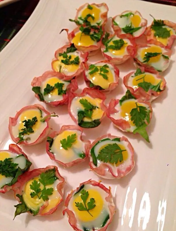 Shaved Ham with Quail Eggs|chef baobao from Singaporeさん