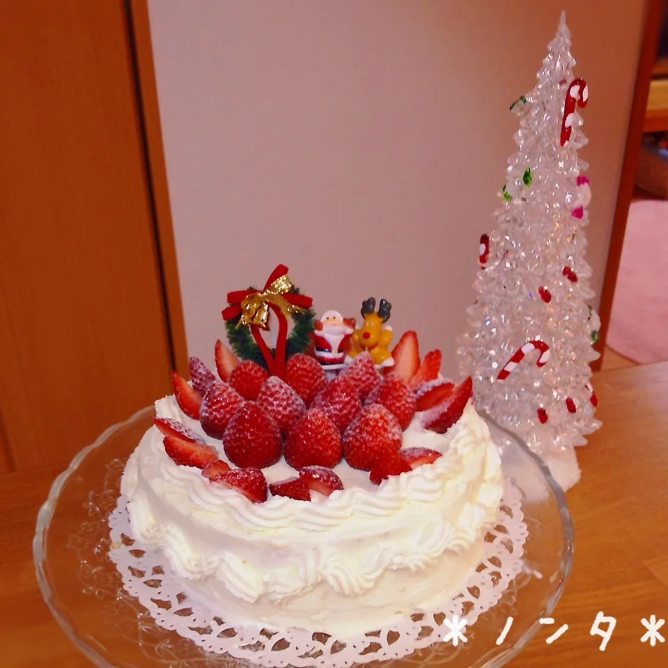 娘とクリスマスケーキ♥️|＊ノンタ＊さん