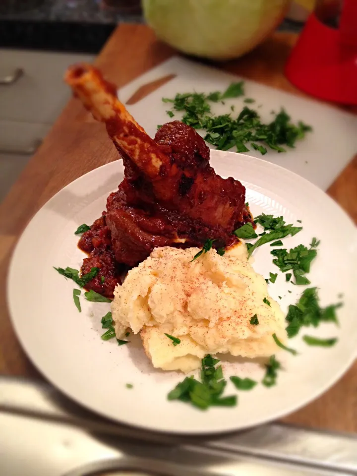 Lamb leg with mashed potatoes|wallさん