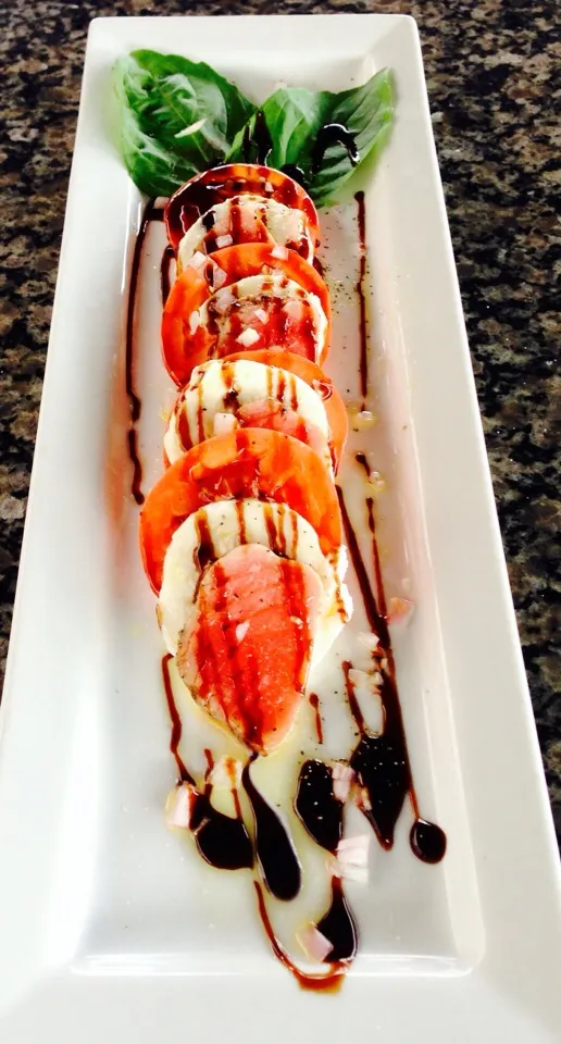 Ahi Tuna Caprese with balsamic reduction...|Chef Moussa Salloukhさん