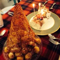 Snapdishの料理写真:おうちサイズのクロカンブッシュ&ブッシュドノエル☆☃