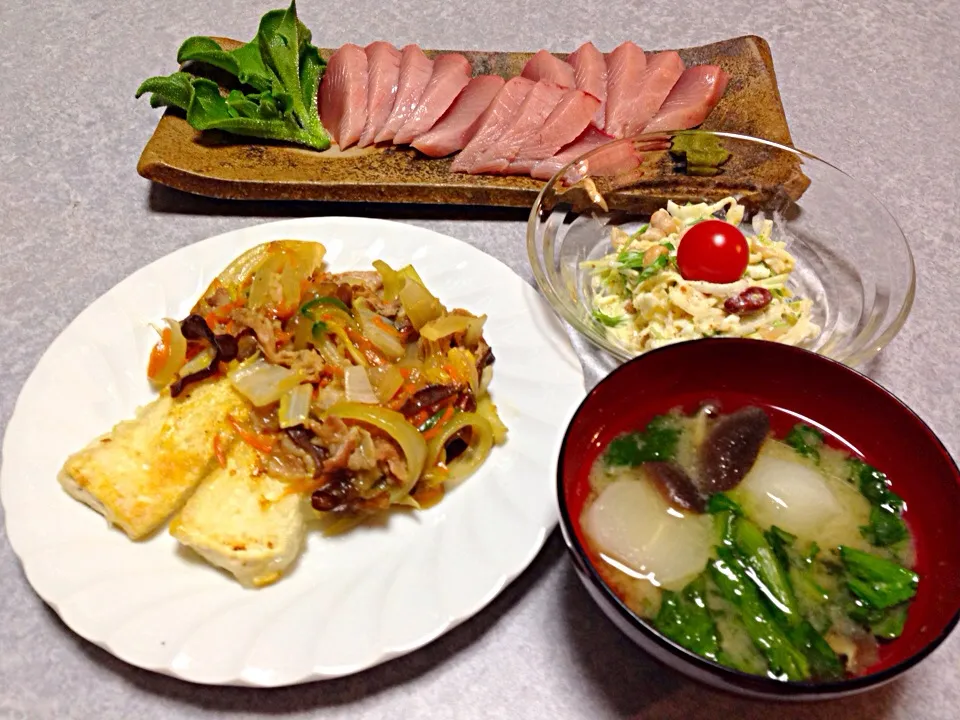 豆腐ステーキの晩ご飯|Orie Uekiさん