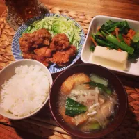 唐揚げ定食。|Kaori Suzukiさん